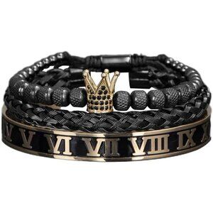 NEW Black/Gold Set of Luxury Bracelets